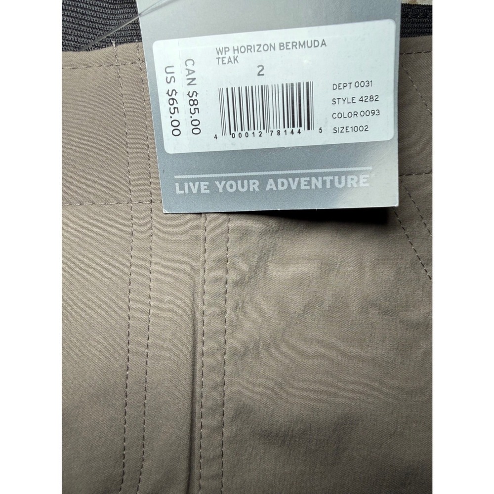 Eddie Bauer Bermuda High Rise Hiking Shorts Women Size 2P Brown NWT - Picture 5 of 9